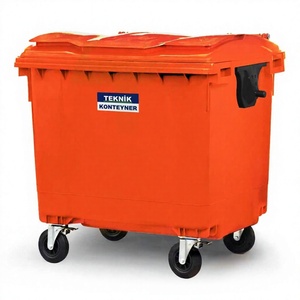 Turkish Manufacturer 1100 Liter <b>Plastic</b> Waste Container <b>Plastic</b> Garbage Container Waste Container <b>Dustbin</b> Trashbin Garbage - Product Image 1