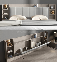 Kingsize- und Queensize-Holzbetten mit hohem Stauraum, Doppelbett für Zuhause und Hotel
