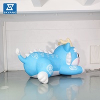 Mascotte gonflable animale de dessin animé, modèle porte-bonheur pour la décoration de portes de centres commerciaux et la publicité événementielle