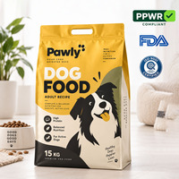Fournisseur de sachets de nourriture pour chiens, vente en gros OEM, sacs d'emballage pour aliments pour animaux de compagnie de 15 kg, résistants, avec poignée de transport pour gros chiens et chats