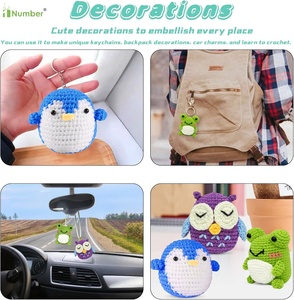 Kit de <span class=keywords><strong>crochet</strong></span> Amigurumi personnalisé pour enfants et adultes, débutants, <span class=keywords><strong>facile</strong></span> à apprendre, motifs d'<span class=keywords><strong>animaux</strong></span>, fils, <span class=keywords><strong>crochet</strong></span>, bricolage, art, artisanat, tricot - Product Image 6