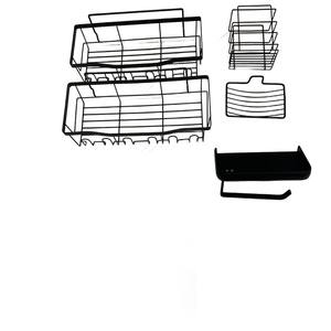 Bathroom <b>Shelf</b> Storage Rack Hardware Accessories Set Wall Mounted No Drilling Holes Bathroom <b>Shelves</b> - Product Image 3