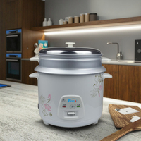 Cuisinière à riz électrique portable en acier inoxydable 220V, cuiseur à riz rapide avec cuve intérieure antiadhésive 1-4,5L