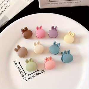 Volledige set mini haarclips voor meisjes, schattige plastic bloemvormige haarclips, kleine matte haarclips voor kinderen, haaraccessoires - Product Image 6