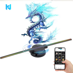 Ventilateur holographique 3D <span class=keywords><strong>avec</strong></span> ventilateur de projecteur d'hologramme 3D et ventilateur à LED pour affichage publicitaire ou exposition <span class=keywords><strong>avec</strong></span> support en métal, Wifi, son - Product Image 4