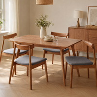 Chaise de salle à manger moderne urbaine en frêne nord-américain massif avec pieds coniques pour cuisine et salle à manger