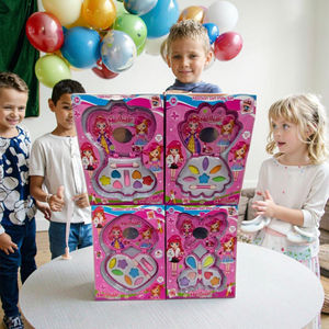 Jouet de <span class=keywords><strong>Maquillage</strong></span> en Forme de Cœur <span class=keywords><strong>Papillon</strong></span> Paon Couronne, Jeu d'Imitation en Plastique pour Enfants d'Âge Préscolaire - Product Image 4