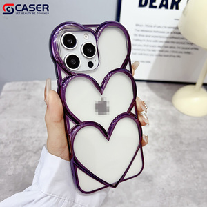 Custodia per telefono in TPU a forma di cuore elettrolitico placcato a forma di cuore <span class=keywords><strong>con</strong></span> dissipazione del calore a vuoto per <span class=keywords><strong>iphone</strong></span> 16 15 14 - Product Image 5