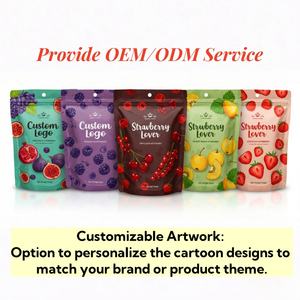 Custom Printed 3.5g Mylar Bags Smell Proof Resealable Zipper Food Grade for Gummy Candy - Product Image 3