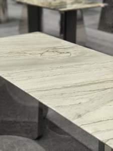 Brazilian Natural Marble Coffee Table Amazonite Blue Side Table - Product Image 4