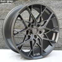 Jantes concaves profondes noires mates entièrement peintes, 5 branches, 18 19 20 21 22 pouces, 5x114.3 5x120 5x112 pour Miata BRZ
