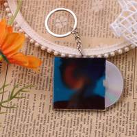 Porte-clefs CD en acrylique personnalisé Mini porte-clefs NFC Boîte porte-clefs en acrylique personnalisé avec photo imprimée Charm CD en acrylique Puce NFC