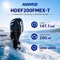 Moteur hors-bord essence EFI 4 temps HIDEA HDEF200FMEX-T 200HP haute puissance pour bateaux rapides et embarcations de sport