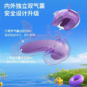 Flotador de Natación para Bebés Swimbobo, Diseño de Dragón Morado, Talla Única, para 3-36 Meses, Uso en Piscina y Parque Acuático - Product Image 2