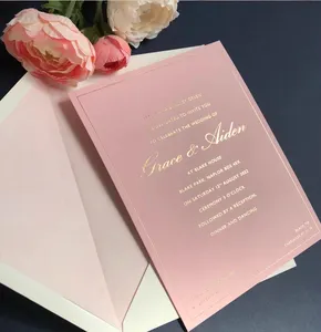 Custom Logo Luxury Art Paper Business Thank You Cards High Quality Printing 3D Embossed Textured Wedding Cards