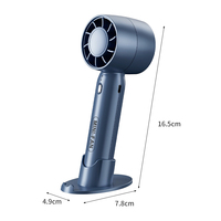 Mini ventilateur turbo rechargeable par USB Mini ventilateur portable Mini ventilateur de bureau T10 avec support de base Refroidisseur à lames pour l'été