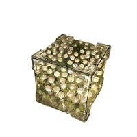 Veilleuse rose préservée bricolage faite à la main pour Rubik's Cube Flower Sea Mirror LED ABS Battery Operated Warm White Birthday Gift
