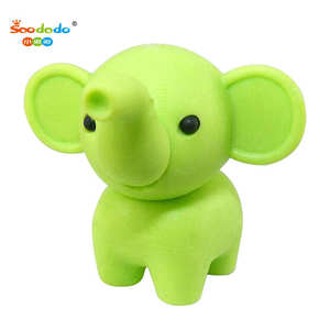 Soododo XDDU-70 Nhà Máy Bán Buôn 3D Phim Hoạt Hình Con Voi Hình Tẩy Tùy Chỉnh Sinh Viên Máy Tính Để Bàn Trang Trí In Bút Chì Tẩy - Product Image 3