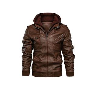 Brown Newest Winter Women Fashion Leather-Wool Patchwork Full-Sleeved Turn-Down Collar-Zipper Leather Jackets - Product Image 1