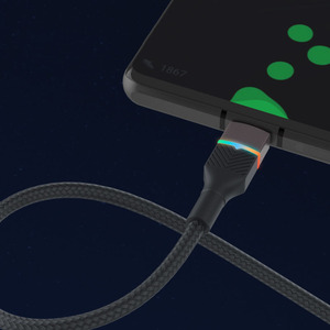 Câble de synchronisation de données USB Type-C à charge rapide 2.4A pour téléphone portable, tablette, <span class=keywords><strong>smartphone</strong></span>, <span class=keywords><strong>cordon</strong></span> de chargeur <span class=keywords><strong>avec</strong></span> alimentation Power Delivery - Product Image 3