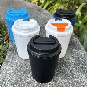 New 350Ml Insulated Double-Walled Heat-Resistant Pp Cup Custom Logo Accepted Portable Coffee <b>Mugs</b> - Product Image 1
