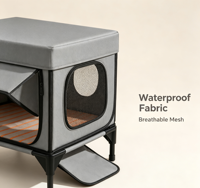 Maisonnette d'hiver pour animaux de compagnie, best-seller, chaude, résistante au vent, à la pluie, aux griffures, avec chauffage électrique et tissu anti-morsure