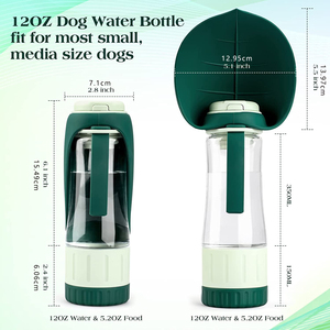 Kind PT16632 Modern Portable 3-in-1 Pet Feeder 600ml Water and 150g Food Outdoor Friendly Made of Durable <b>Plastic</b> - Product Image 2