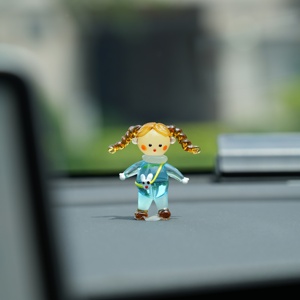 Figura Decorativa <span class=keywords><strong>de</strong></span> <span class=keywords><strong>Cristal</strong></span> Tallado a Mano, Linda Chica con Dos Coletas, Adorno Ecológico <span class=keywords><strong>de</strong></span> Personaje <span class=keywords><strong>de</strong></span> Cine y Televisión, Decoración para Escritorio, Auto y Navidad - Product Image 1
