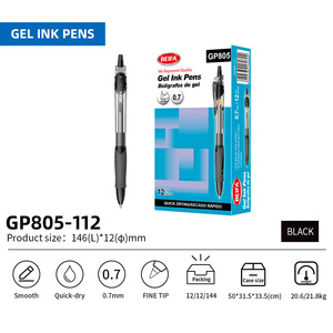 Penna Gel BEIFA GP805 con Punta Fine da 0,5mm, Retrattile, 3 Colori di Inchiostro, Personalizzabile, Asciugatura Rapida, Scrittura Fluida, con Logo Personalizzato - Product Image 4