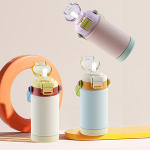 <b>Stainless</b> <b>Steel</b> <b>Water</b> <b>Bottle</b> Insulated Vacuum Flask Thermos Double Wall 304 Heat Preservation <b>With</b> Multi Lid - Product Image 1