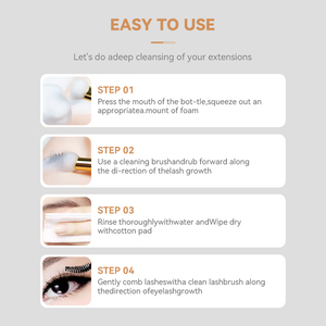 Custom Logo 100ml <strong>Rose</strong> Flavored Whipped <strong>Shampoo</strong> Eyelashes Extension Tools Concentrated Foam Cleanser Lash <strong>Shampoo</strong> Whipped Cream - Product Image 5