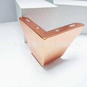 Rose Gold L Shaped Furniture Legs 77mmx100mm Carbon Steel Heavy Duty Table Cabinet Hardware Industrial Design - Product Image 2