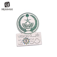Badge magnétique en métal émaillé souple avec logo de marque personnalisé, badge nominatif avec aimant