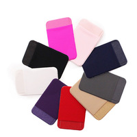 Mini porte-carte de téléphone portable avec bâton extensible motif personnalisable étui d'identité auto-adhésif pochette rabat