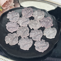 Shiloh Renard à neuf queues plaqué or, sculpté en cristal naturel jaune et rose, tendance, cadeau de mariage unisexe
