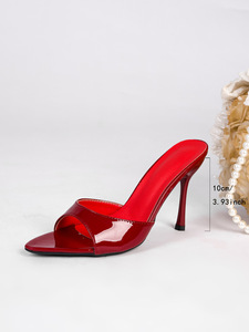 Mules Elegantes de Tacón Alto para Mujer, Ligeros, Resistentes, de Secado Rápido, Antideslizantes, con Tacón de Aguja para Aumentar la Estatura, Cierre Deslizante - Product Image 6