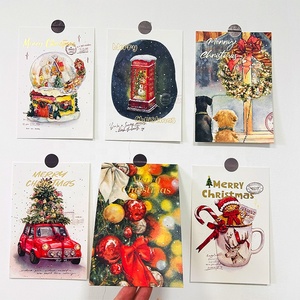 Impression de logo populaire Cartes de joyeux Noël de haute qualité Cartes de voeux de vacances <span class=keywords><strong>Bonne</strong></span> <span class=keywords><strong>année</strong></span> <span class=keywords><strong>Carte</strong></span> <span class=keywords><strong>postale</strong></span> de vacances avec meilleurs voeux - Product Image 6