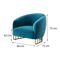 Chaise d'appoint de salon en velours de luxe moderne pieds de chaise en or chaises longues de salon modernes ZY-T52