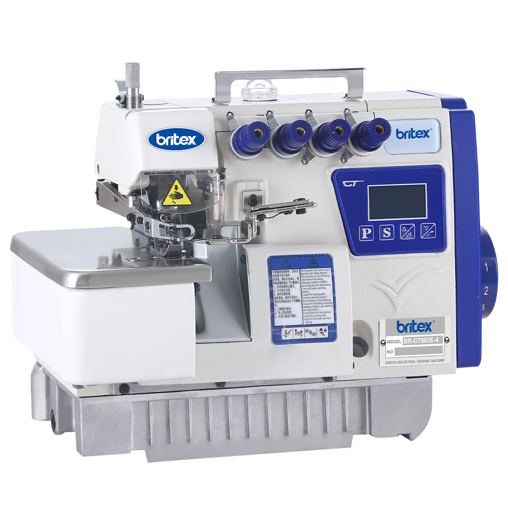 Popular Britex Br-GT880E high Speed direct drive 3 4 5 Thread Industrial Overlock Sewing Machine sewing