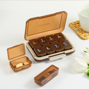 Petites boîtes à médicaments portables personnalisées à la mode <span class=keywords><strong>Pilulier</strong></span> de voyage hebdomadaire <span class=keywords><strong>Pilulier</strong></span> personnalisable Tablette <span class=keywords><strong>Pilulier</strong></span> Distributeur Stockage - Product Image 4