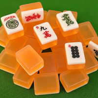 Tuiles de Mahjong américaines personnalisées, neuves, de luxe, en acrylique, à double couche, avec dos transparent en gelée
