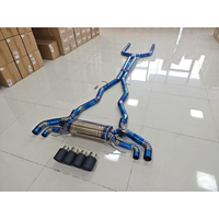   Pipa Knalpot Catback Titanium Alloy F90 M5 Performance dengan Lapisan Biru Bakar dan Knalpot Universal