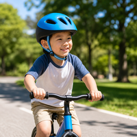 Casque de vélo pour enfant OEM personnalisé avec corps en EPS moulé, lumière arrière détachable et rechargeable pour usage extérieur