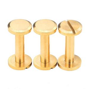 Tornillo <span class=keywords><strong>de</strong></span> encuadernación <span class=keywords><strong>de</strong></span> cabeza plana ranurada Chicago, remache macho hembra, tornillo <span class=keywords><strong>de</strong></span> cuero, tornillo <span class=keywords><strong>de</strong></span> libro sólido <span class=keywords><strong>de</strong></span> latón - Product Image 5