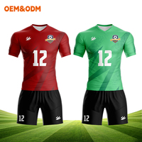 Maillots de football personnalisés par sublimation, faible MOQ, nom et numéro de l'équipe, livraison directe d'usine