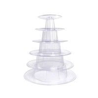 Présentoir de Tour à Macarons Transparent à 6 Niveaux en Plastique Alimentaire Personnalisable, Vente en Gros, Étuis de Transport pour Sushi