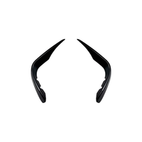 Autocollant de calandre avant en ABS noir brillant et motif carbone pour Mercedes-Benz X253 GLC260 300 43 2016-2019