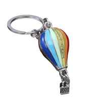 Pendentifs créatifs transfrontaliers, porte-clés montgolfière, cadeaux commémoratifs sports de plein air, porte-clés nuage en métal, vente en gros