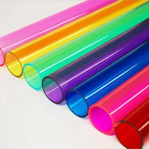 Zhanyu warna bening cetakan plastik buram produk batang tabung akrilik ekstrusi ukuran produksi PMMA potong Cina