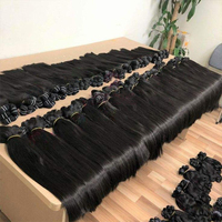 Vendor Grosir Rambut Manusia Vietnam Grade 12A Double Drawn, Bone Straight Virgin Raw Cuticle Aligned Hair Bundles untuk Dropshipping